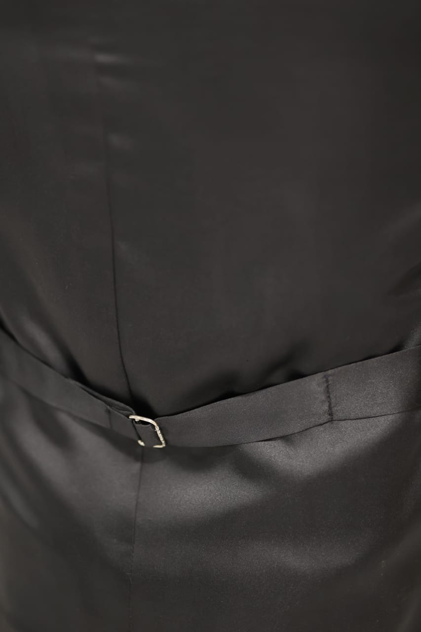 Full tuxedo hand embroidary jet black 4 piece suit