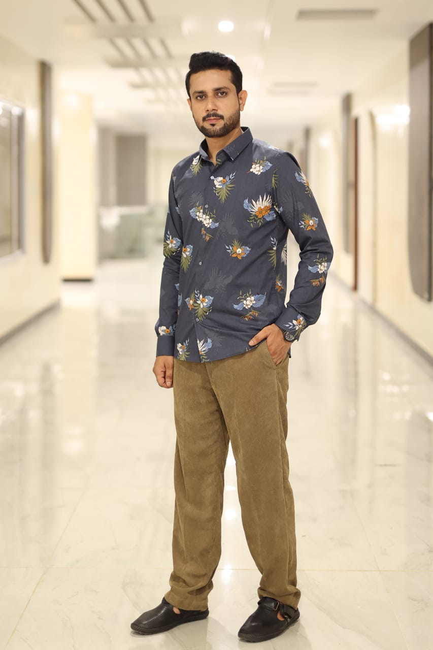 Printed shirt casual smart