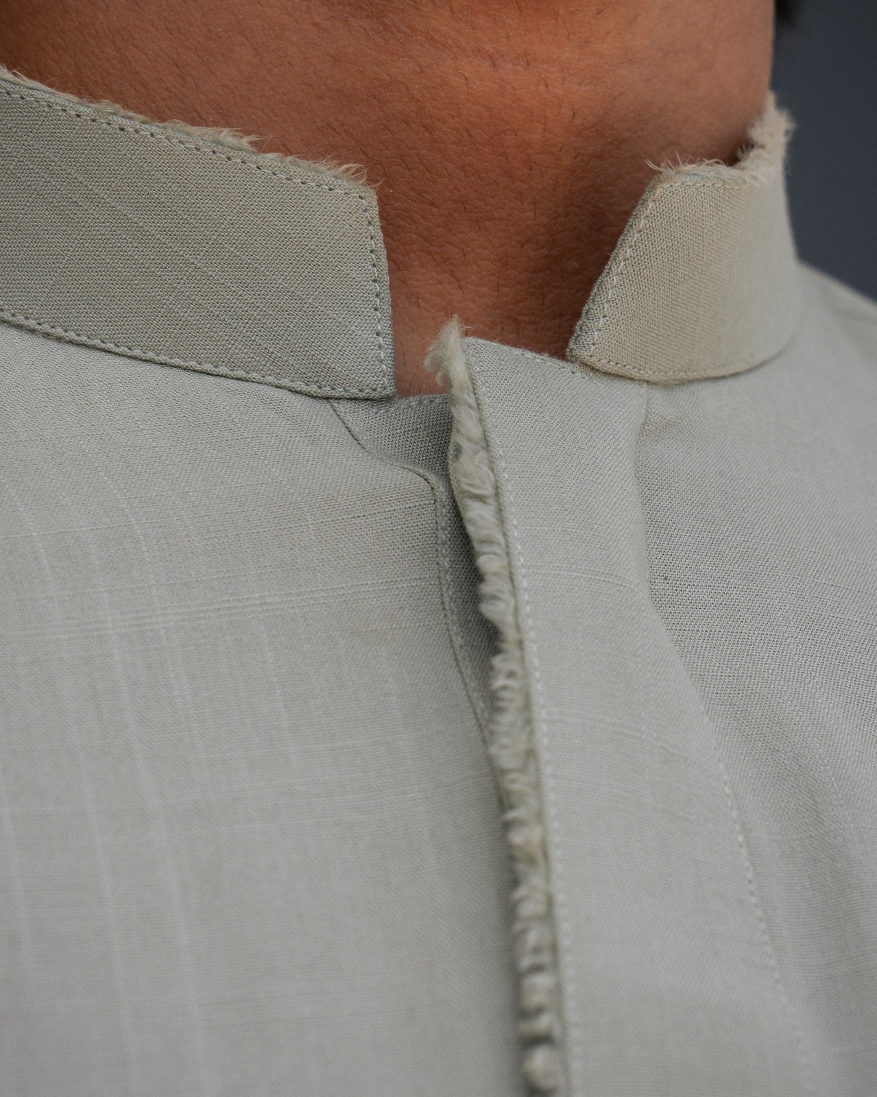 Light sage green aairish linen kurta pajama design
