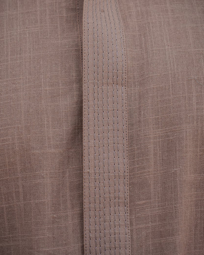 Peach coloured traditional aairish linen kurta pajama design