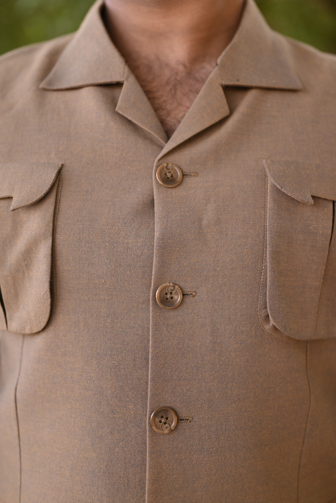 Classic Camel brown safari suit