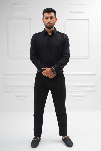 Black linen shirt design casual smart