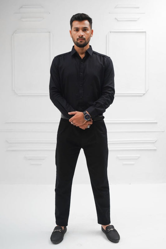 Black linen shirt design casual smart