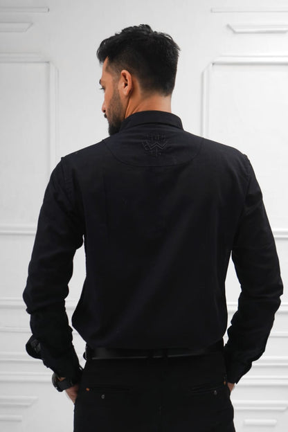 Black linen shirt design casual smart