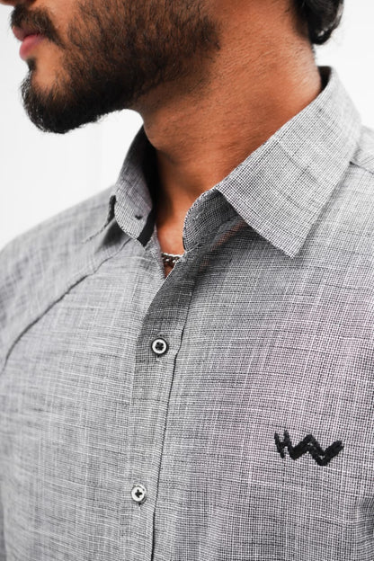 Grey tone linen casul shirt