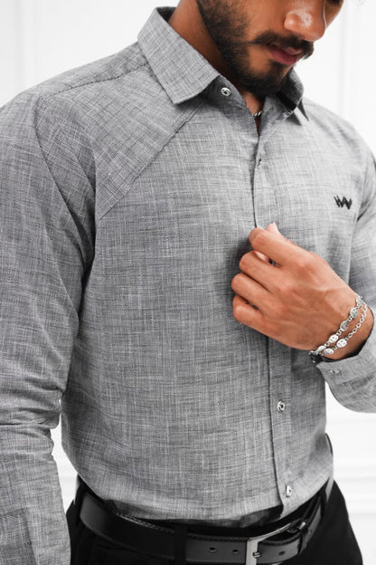 Grey tone linen casul shirt