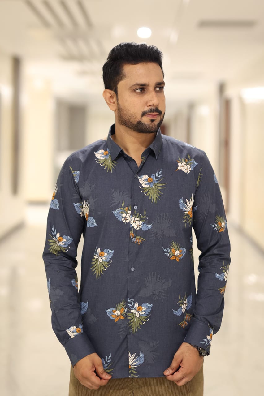 Printed shirt casual smart