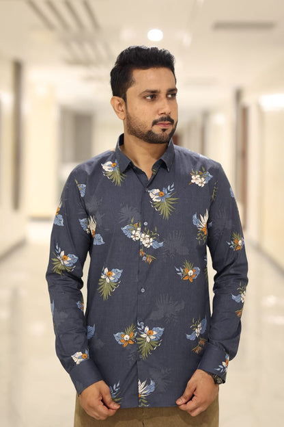 Printed shirt casual smart
