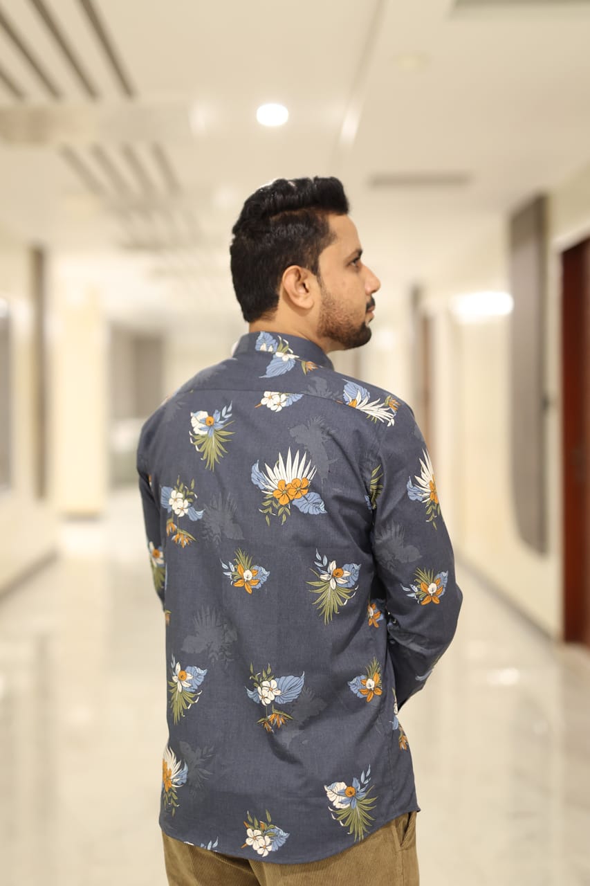 Printed shirt casual smart