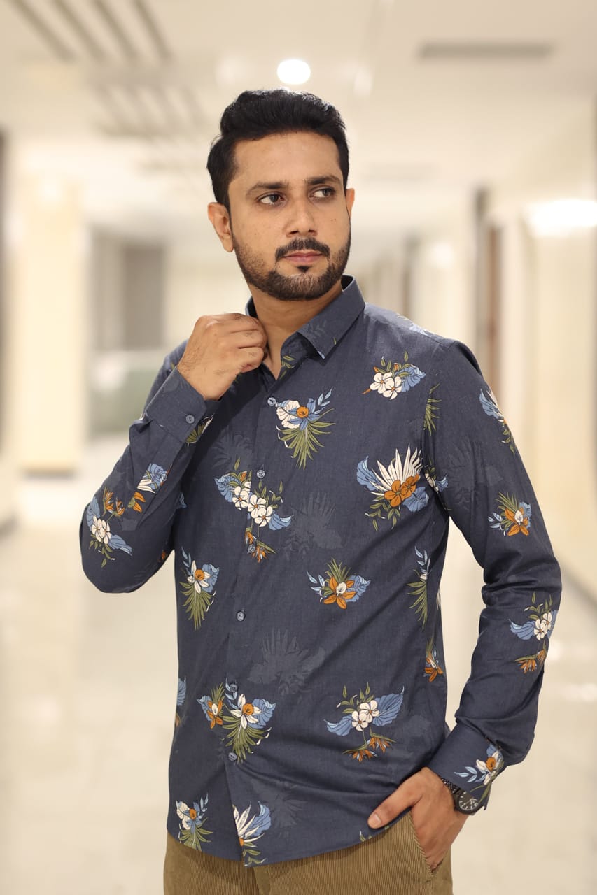 Printed shirt casual smart