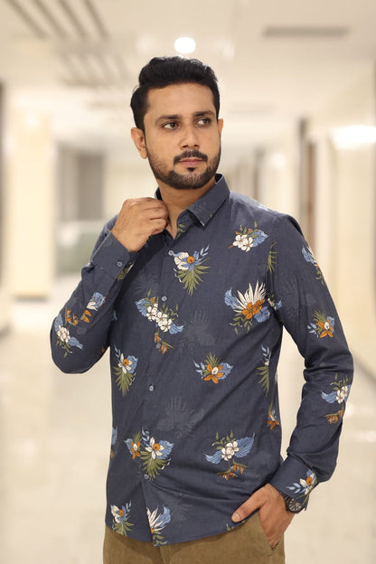Printed shirt casual smart