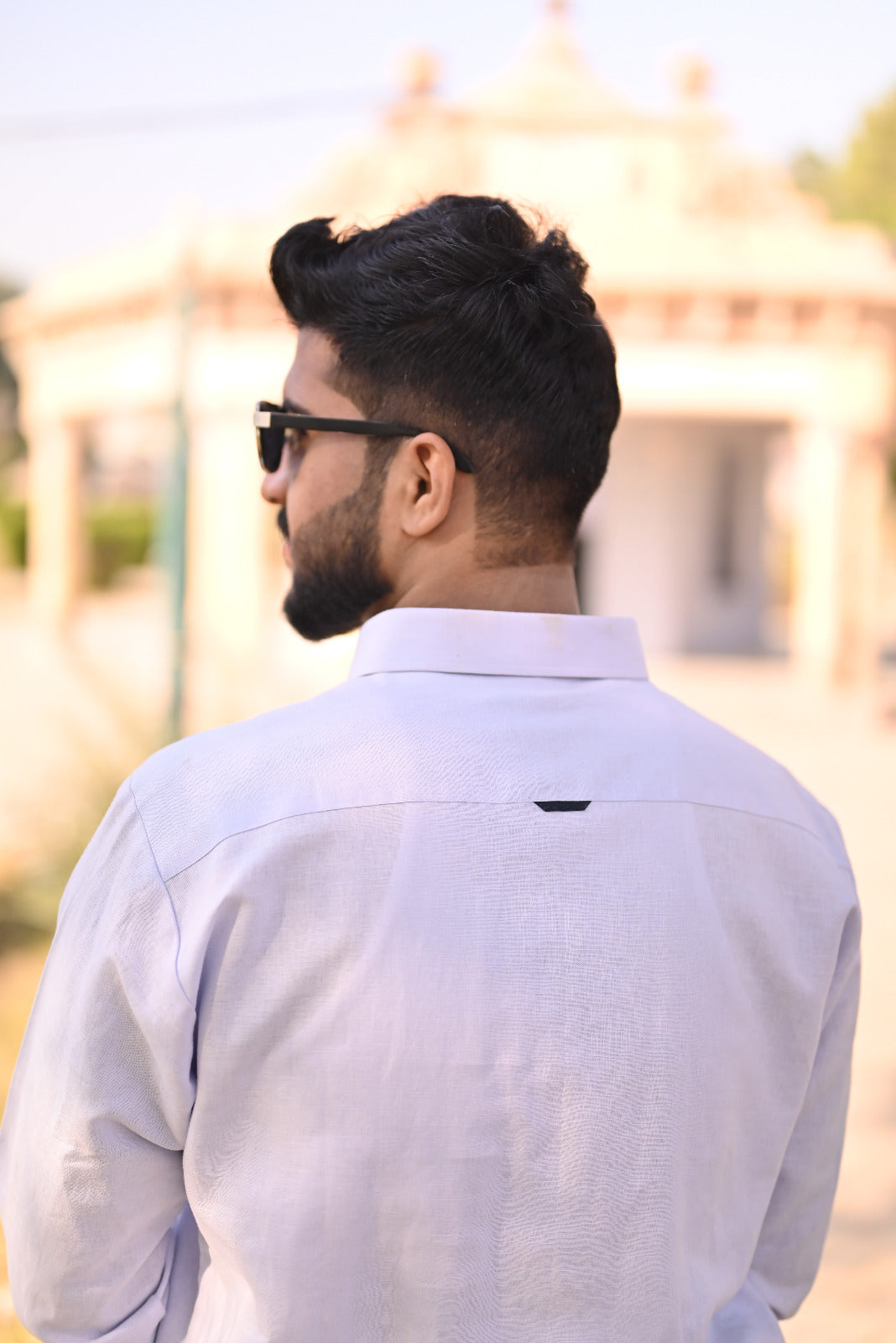 Ice blue linen fabric shalwar kameez design and logo