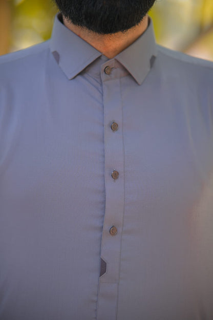 Gray shalwar kameez decent design